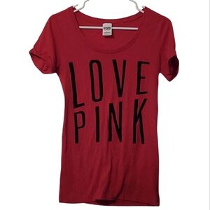 PINK Victoria's Secret Red T-Shirt Size Small